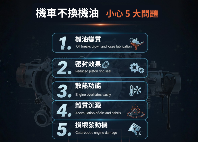 機車不換機油=慢性自殺?5 大問題正在發生中